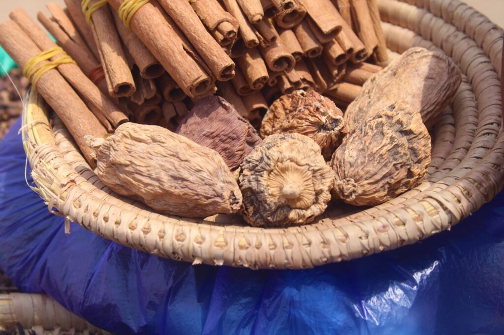 Alligator pepper displayed for sale in a Kaduna market