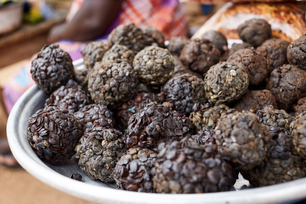 Fermented locust bean seasoning similar to iru